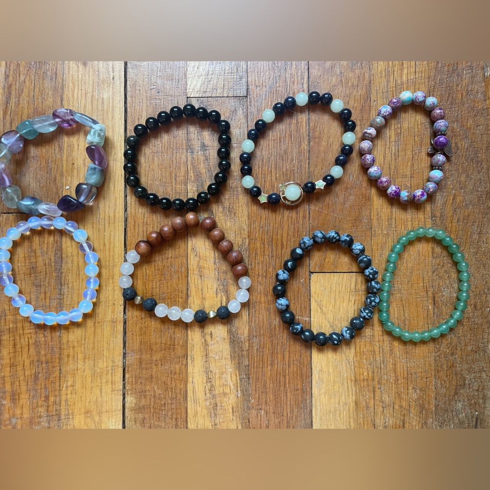 crystal bracelets and miscellaneous jewelry